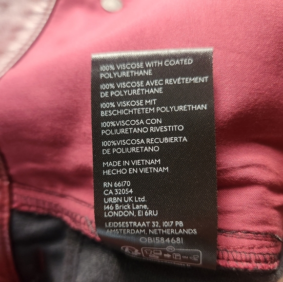 Free People City Slicker Vegan Maxi Skirt Red Size 0 Slit. - Picture 5 of 9